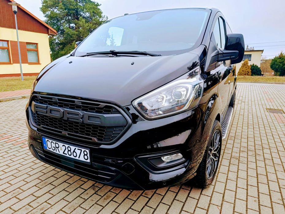 Ford Transit Custom 2019r LONG 9 osób SKÓRY nawiewy FELGI 18" DOINWESTOWANY !!!