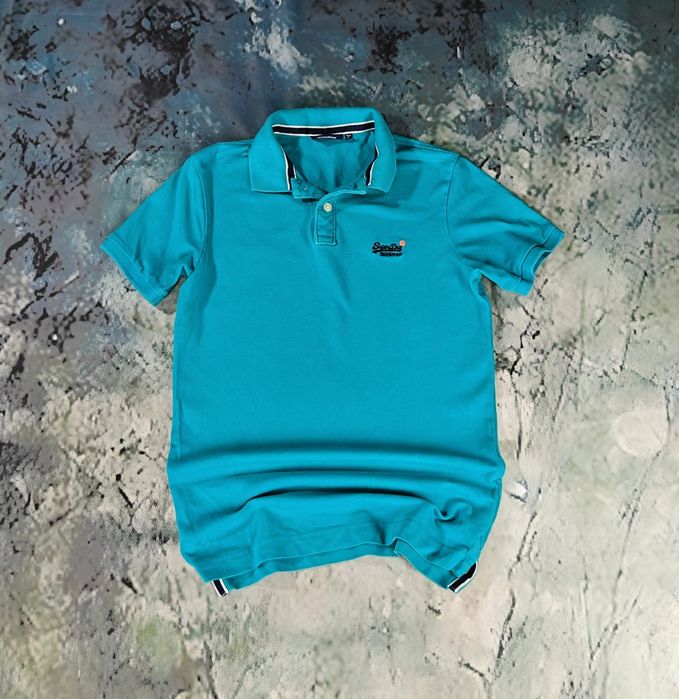 Świeża, Turkusowa Perła - Superdry Polo Męski Shirt!
