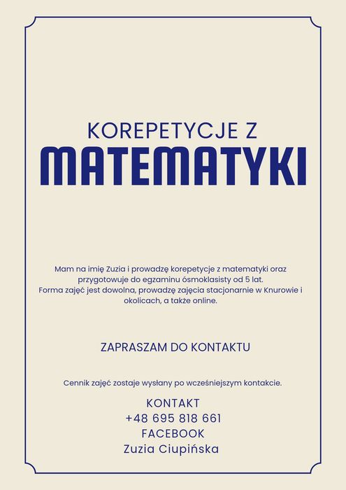 Korepetycje z matematyki