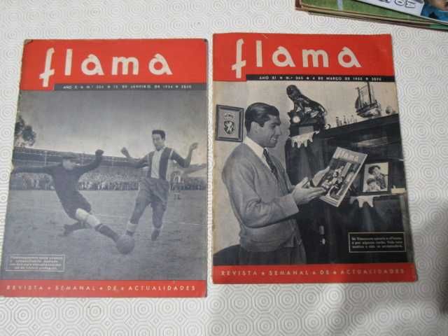 revistas antigas Jogadores do Sporting capa Flama Seculo Ilustrado SCP
