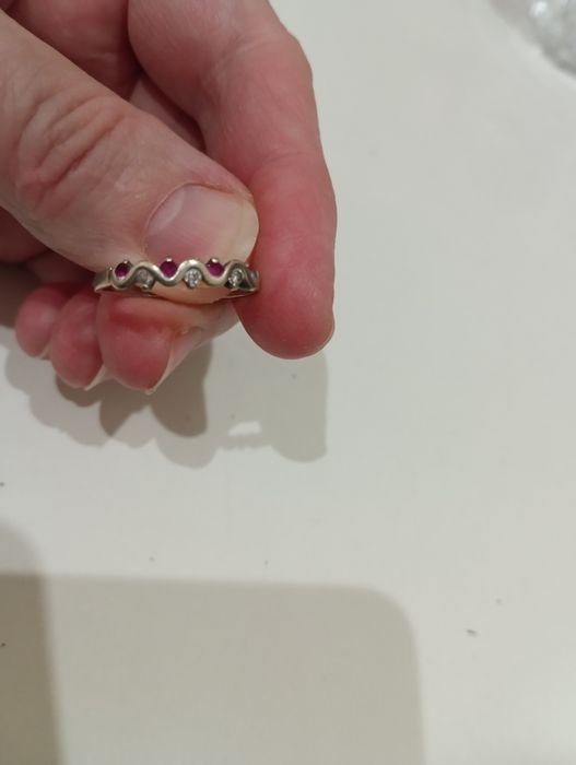 Кольцо с фианитом р.17-17,5