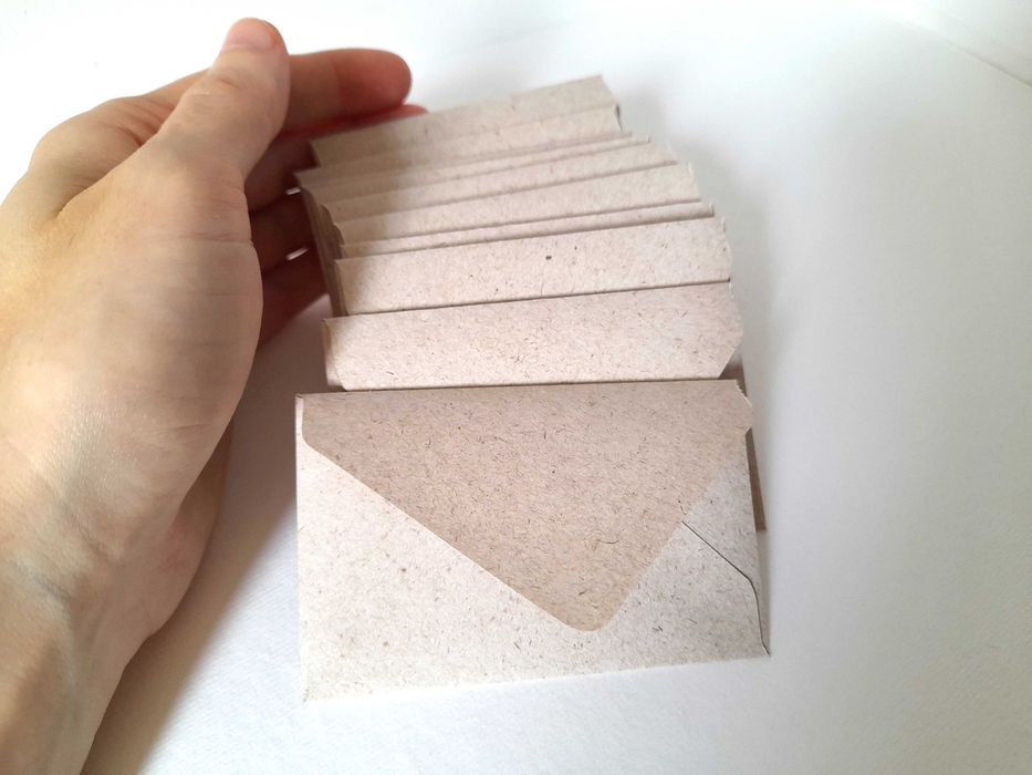 Envelopes de Papel Reciclado para Cartões de Visita