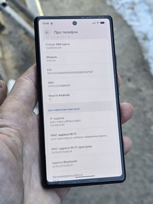 Google Pixel 6a  ( 6/128Gb ) Neverlock