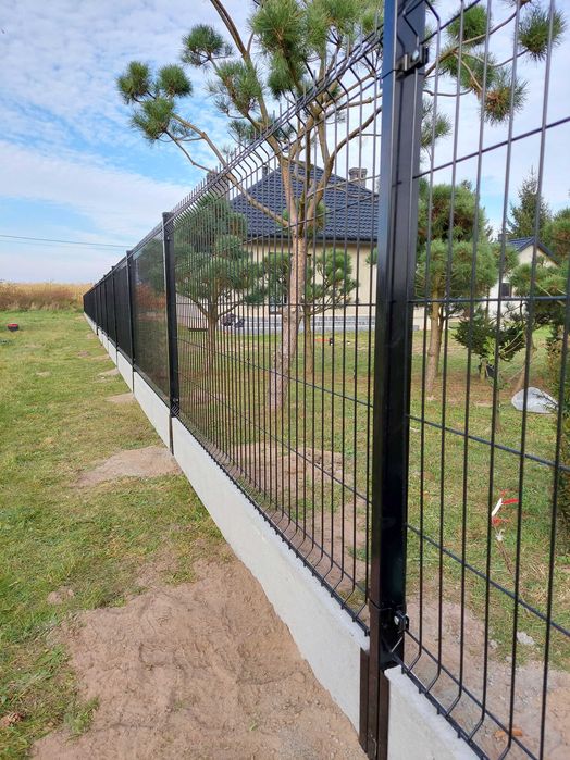 Ogrodzenie panelowe ø 4,0mm, H-123 cm + podmurówka 25cm_ [z montażem]