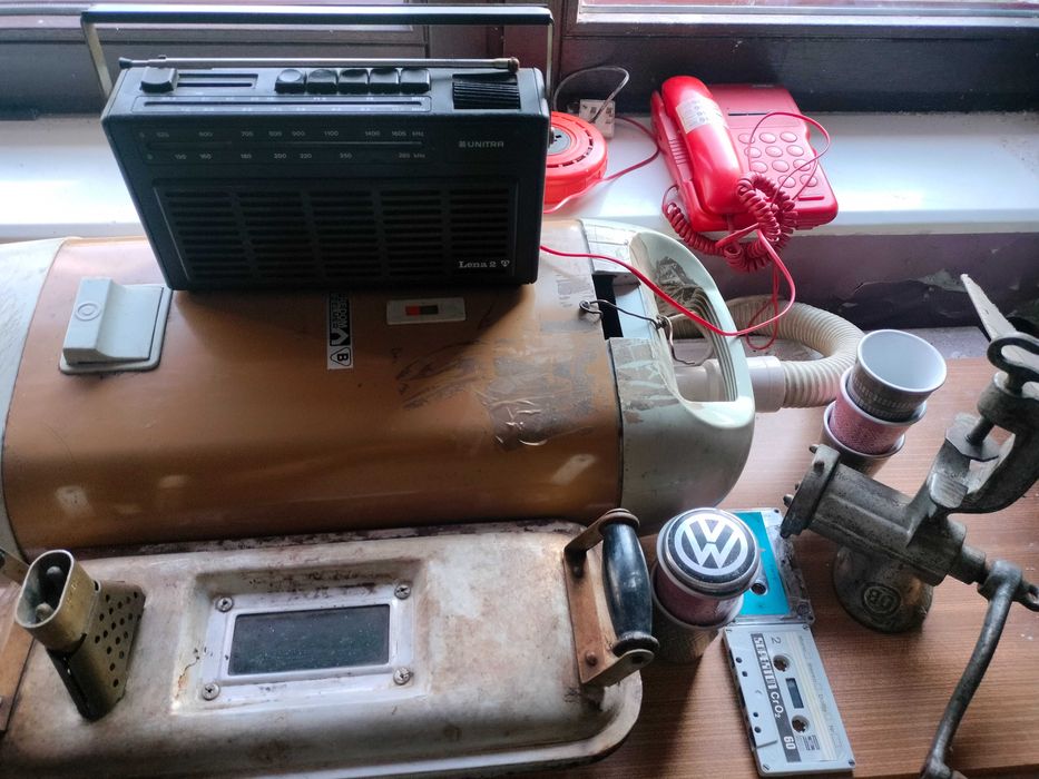 Zestaw PRL starocia vintage radio Lena predom polar prodiż