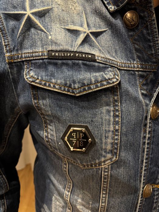 Oryginalna kurtka jeansowa Philipp Plein