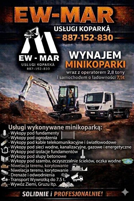 Usługi minikopraką
