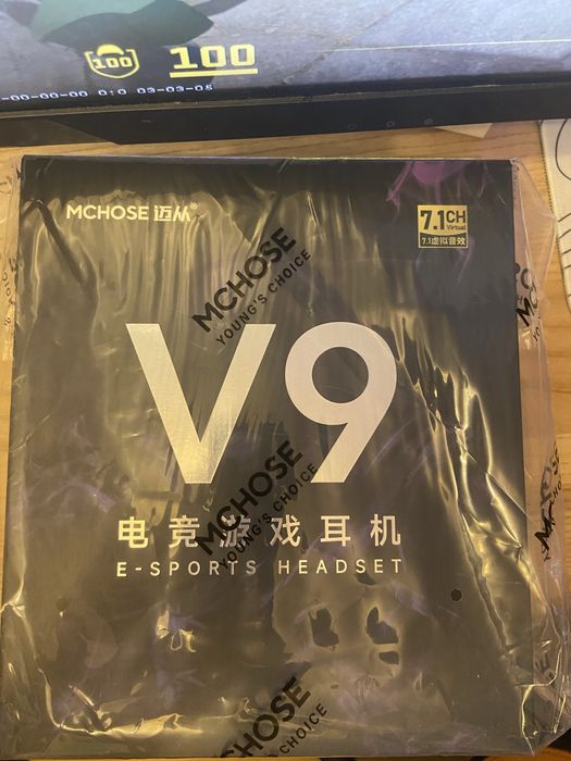 mchose v9 pro  бездротова ігрова гарнітура + коврик в подарунок
