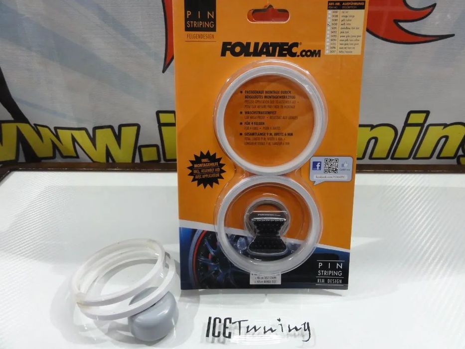 Fita para jantes foliatec em VERMELHO, VERMELHO NEON,LARANJA, AZUL RACING, AZUL TURQUESA, BRANCO, VERDE, VERDE NEON, ROSA, LARANJA, AMARELO, AMARELO