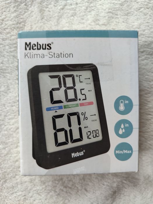 Termometr elektroniczny wewnętrzny Mebus nowy