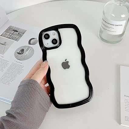 NOWE Etui WAVE do iPhone 15 Clear Case Plecki Bezbarwne Czarne odporne