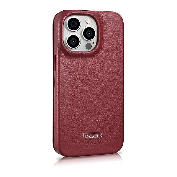 iCarer CE Premium Leather Folio Case skórzane etui iPhone 14 Pro z kla