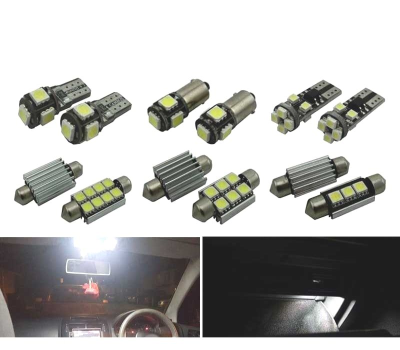 KIT COMPLETO DE 12 LAMPADAS LED INTERIOR PARA VOLKSWAGEN VW POLO MK4 9N 9N3 02-09
