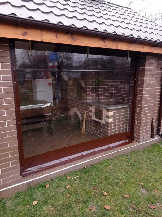 Прозорі ПВХ штори для терас альтанок веранд під замовлення