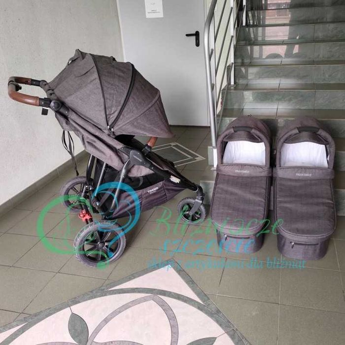 Wózek bliźniaczy 2w1 KOMIS