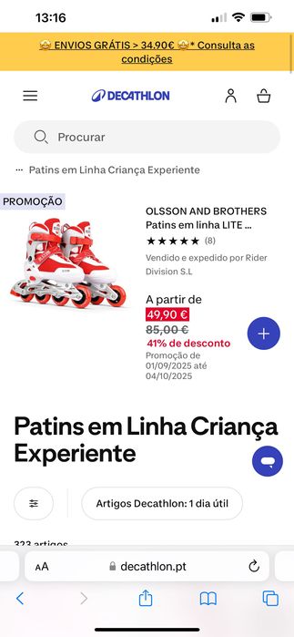 Patins para criança