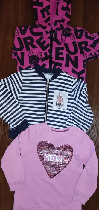 Bluzy dziewczęce roz 116 zestaw