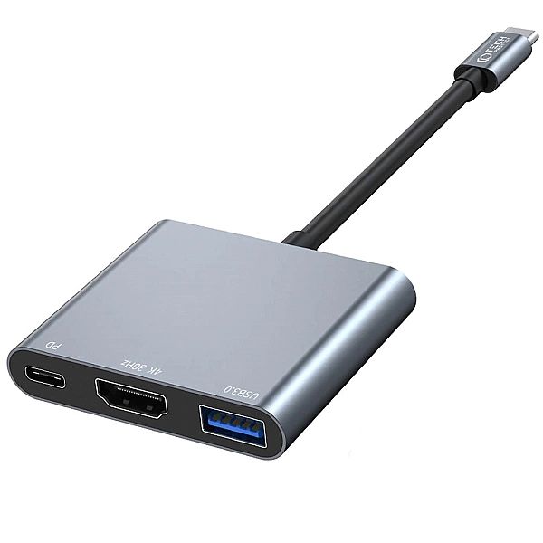 HUB Tech-Protect V1/3w1 USB-C - USB-A 3.0 / USB-C PD 100W / HDMI 4K 30