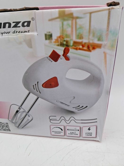 Mikser reczny Esperanza EKM007R 150W JAK NOWY!