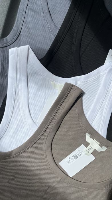 Лонгслів Майка H&M в рубчик