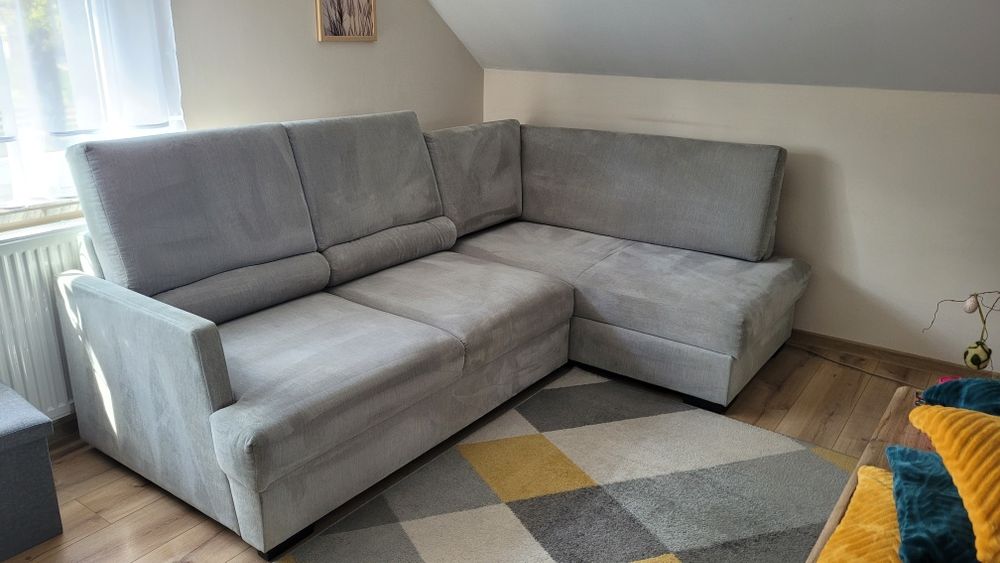 Kanapa narożna szara