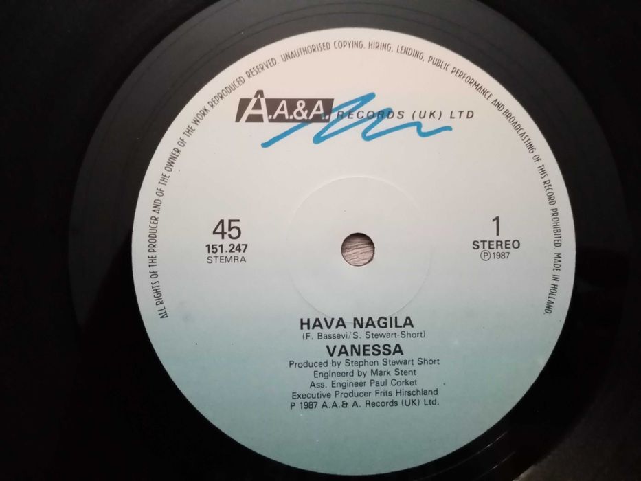Vanessa  Hava Nagila  WINYL  (12") EX/EX