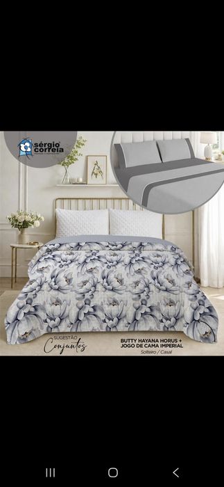 Conjunto de colcha e lencois