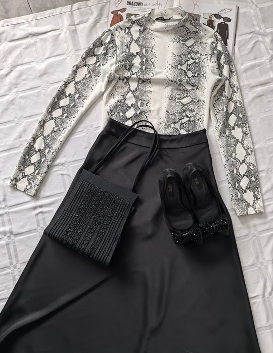 Body Damskie Biało - Czarne Boohoo r.36/38
