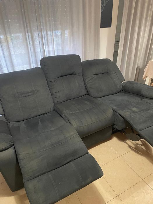 Sofá 3 lugares, 2 lugares elétricos (Conforama)