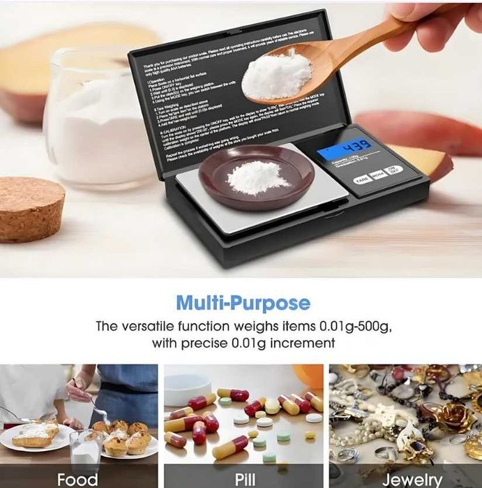 Высокоточные ювелирные весы 500g + 2 батарейки AAA