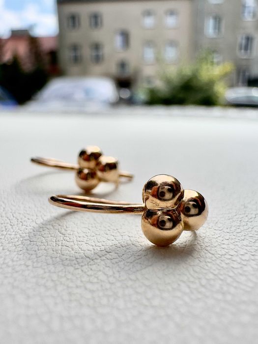 Złote kolczyki – próba 585, 1.43 g | Elegancki, nowoczesny design p.520