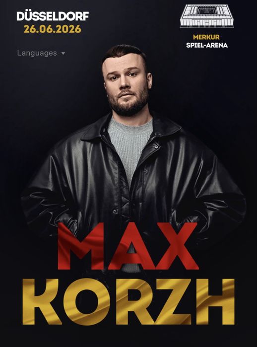 Квиток на концерт Макса Коржа, Дюсельдорф