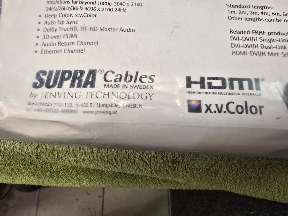 SUPRA wysokiej jakości kabel HDMI high end 10 m.