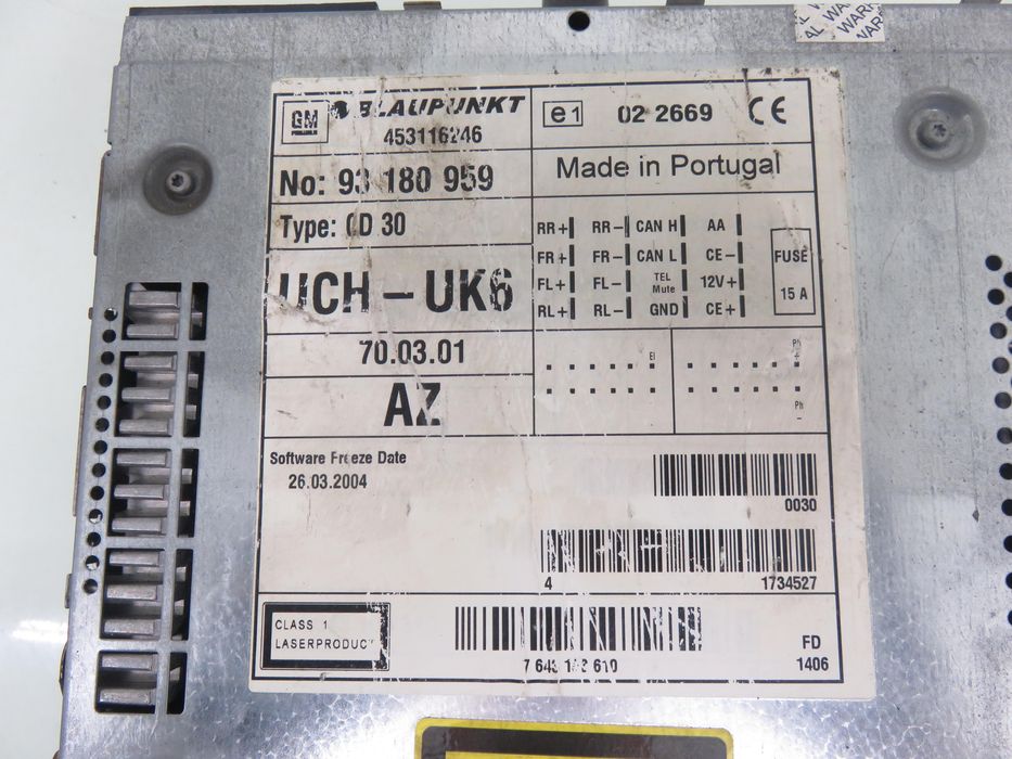 Radio Cd30 Opel Astra III H