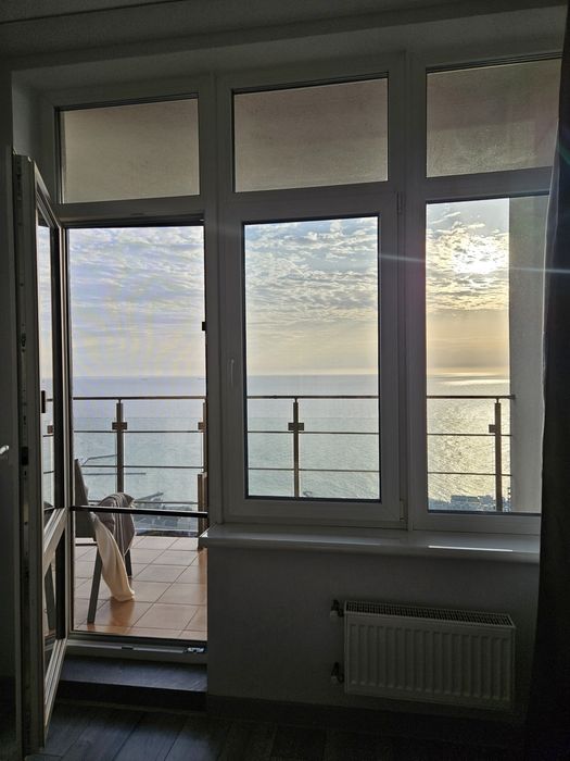 Аркадия Посуточно Каманина евро2х ком Море прямой вид Терраса подобово