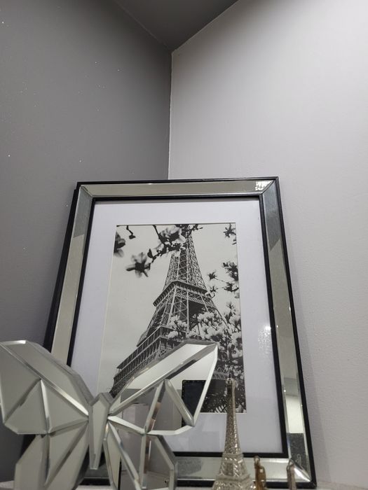 Glamour zestaw srebrny Home&You motylek lustrzane wazon chanel obraz