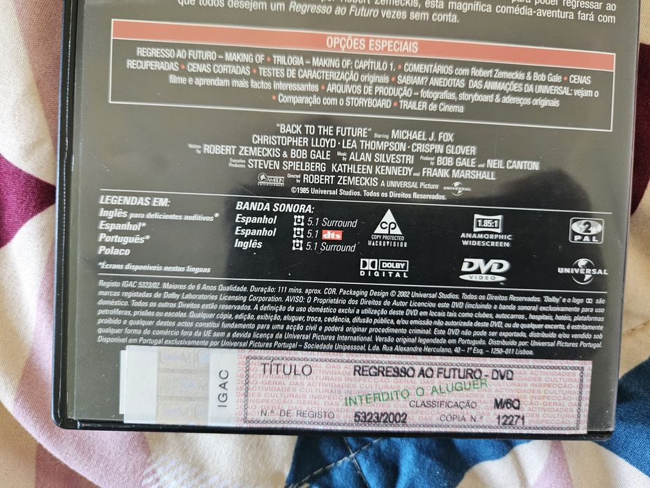 Dvd Back to the future - Regresso ao futuro.