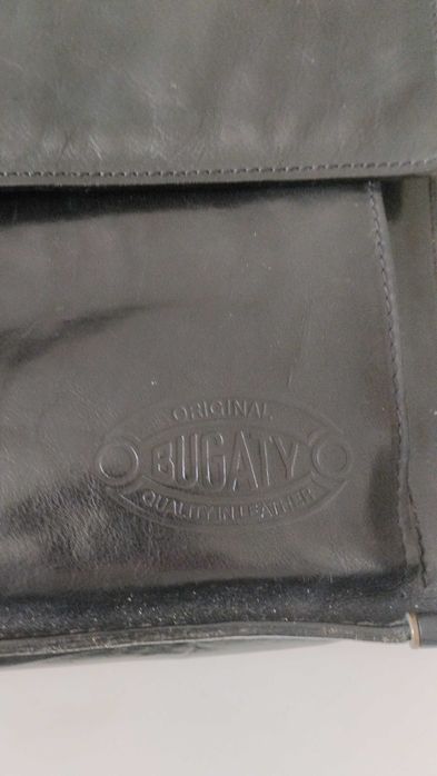 Mala em pele preta para homem como nova marca BUGATY original 25 euros