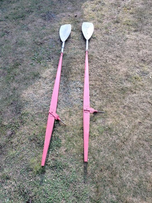 Wiosła do łódki   aluminium  + drewnoa