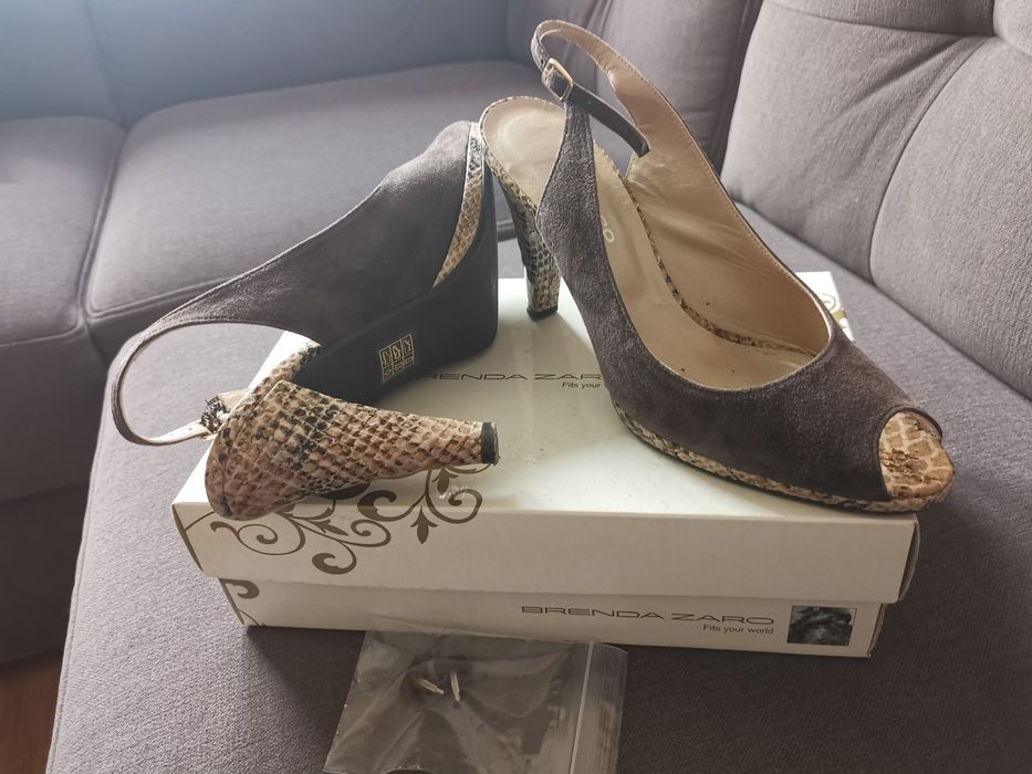 Czółenka sandały skórzane 40 Brenda Zaro