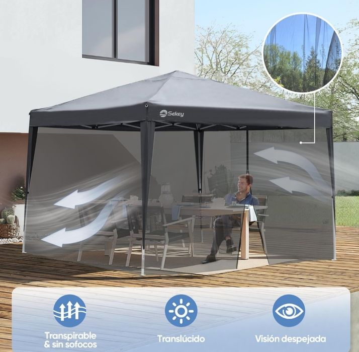 Mosquiteiro para pérgola 3x3 Sekey NOVO