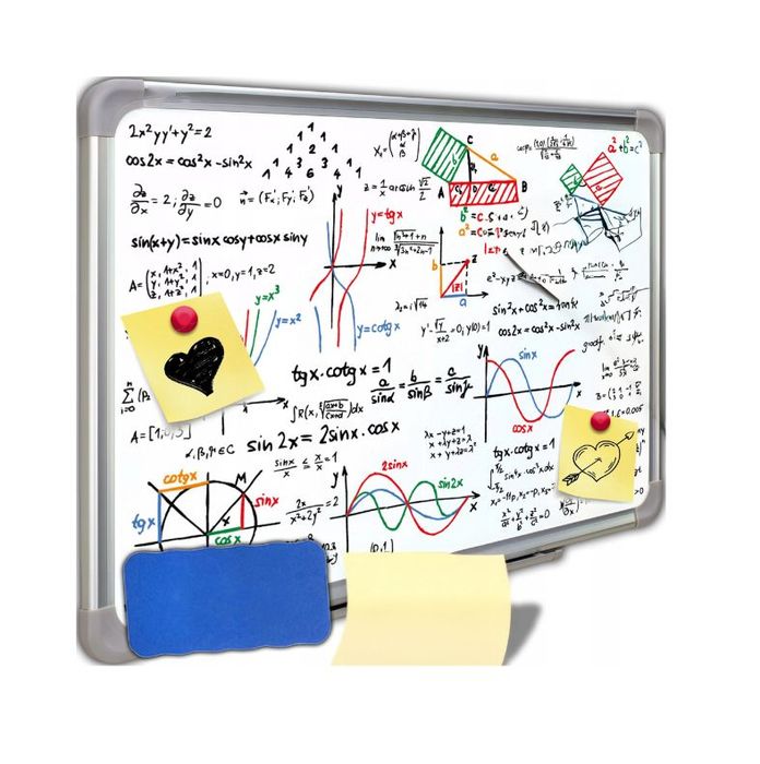 Tablica Suchościeralna Na Ścianę Biała Magnetyczna 60X45 Cm + Gąbka
