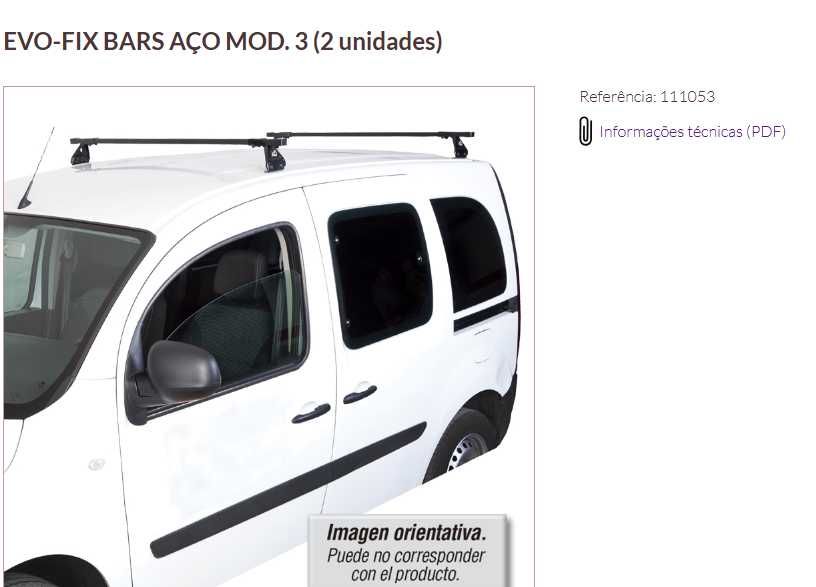 Barras tejadilho Pool Mod.3 Kit (2un) Ref.111053