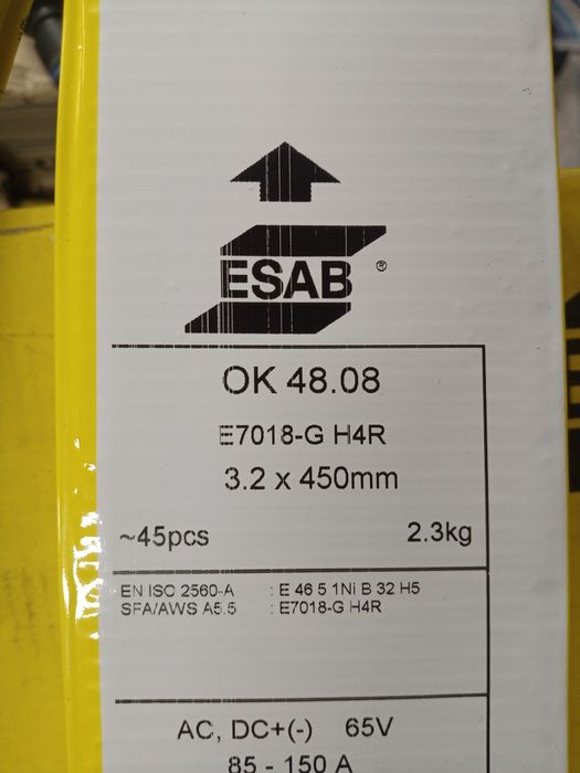 Elektrody spawalnicze zasadowe ESAB OK 48.08 3.2x450