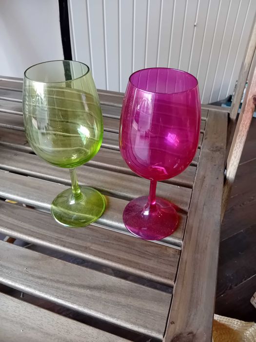10 copos vinho de cores