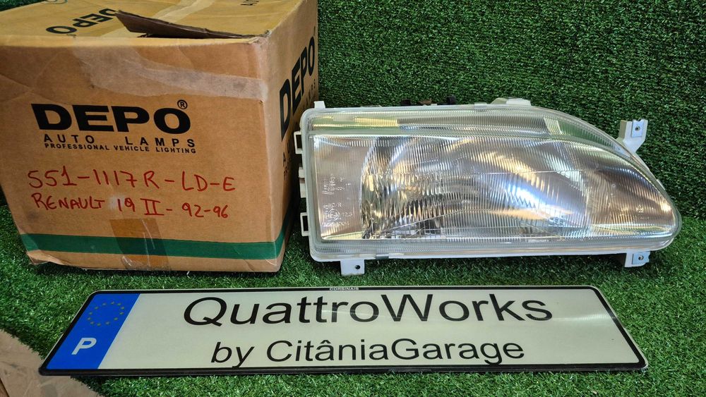 Otica Farol Direito Renault 19 II 1992 a 1996 Ref. 551-1117R-LD-E DEPO NOVO