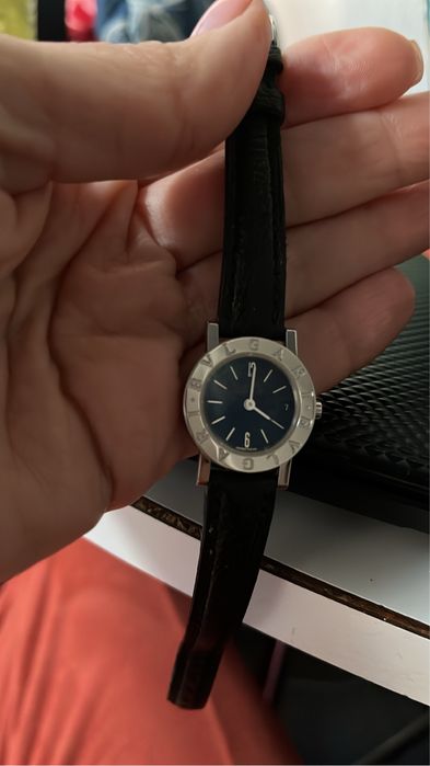 BVLGARI BB23 Feminino – Mostrador Preto – Aço – Excelente Estado