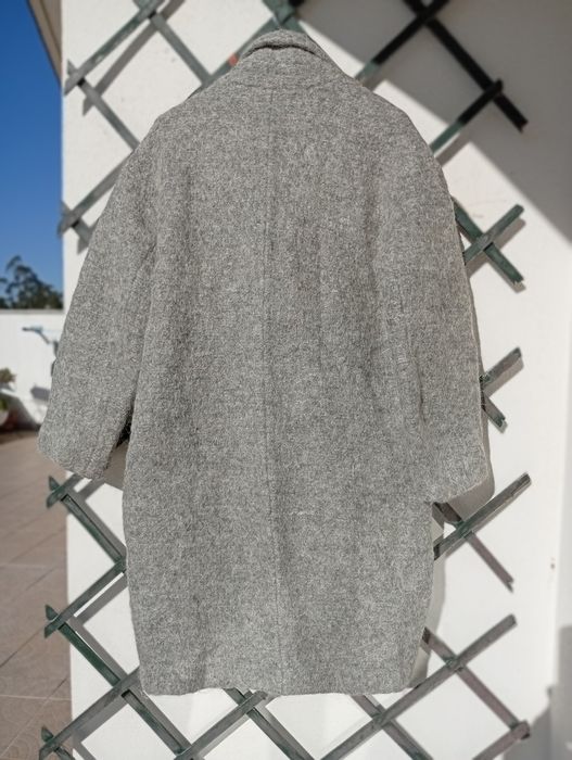 Casaco Comprido Cinza – Zara | Tamanho M
