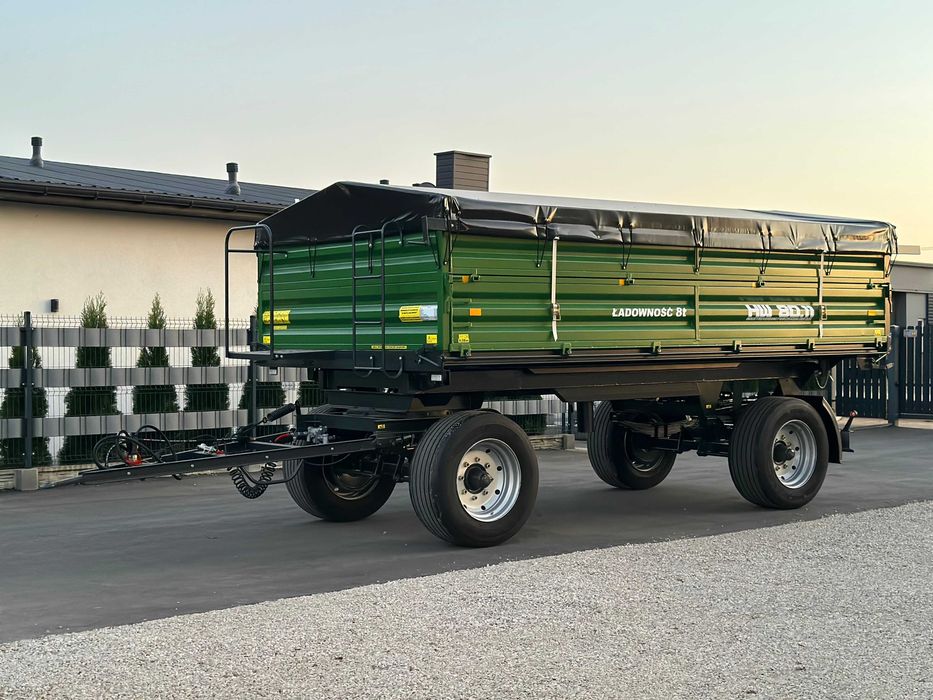 24Przyczepa Rolnicza HL HW 3 Stronny Wywrot Ładowność 8 T HW 8011