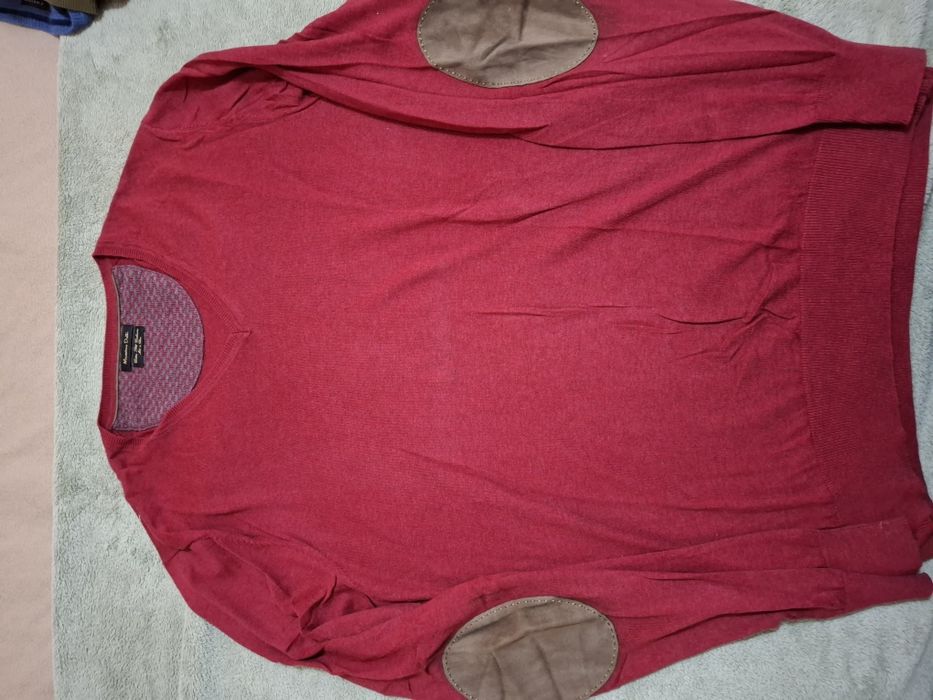 Camisola Massimo Dutti original, vermelho escuro, para Homem, tam. L